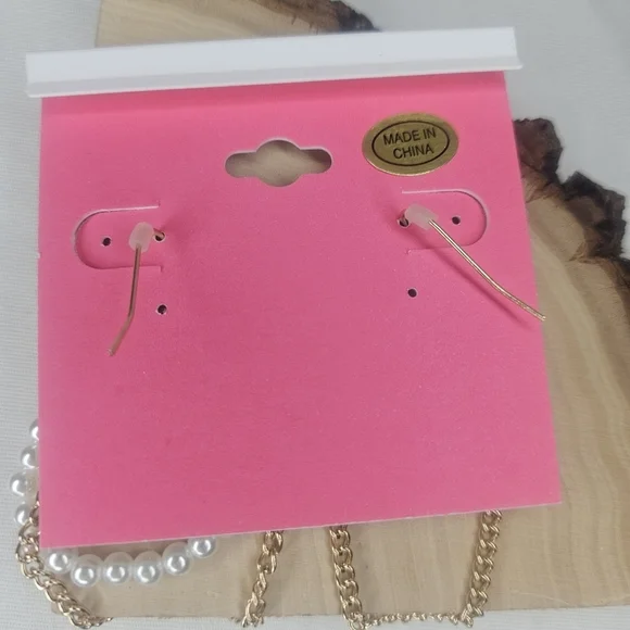 Isaac Mizrahi Gold Tone And Pearl Dangle Earrings NWT Retail $28 - Picture 5 of 7